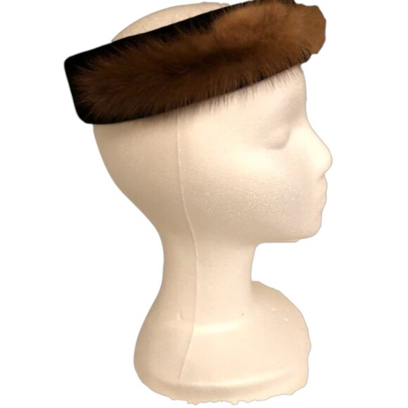 Vintage Velvet and Fur Headband - Picture 4 of 4